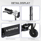 HOMCOM Kids Folding Electric Bike Children E Scooter Ride on Toy 2x12V Recharge Battery 120W Adjustable Height Suitable for 7-14 yrs Black - anydaydirect