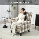 HOMCOM 160° Reclining Armchair, with Footrest - Brown - anydaydirect