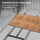 Outsunny 7ft x 4ft Lockable Garden Shed Large Patio Roofed Tool Metal Storage Building Foundation Sheds Box Outdoor Furniture, Green - anydaydirect