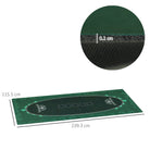 SPORTNOW 239.3 x 115.5 cm Professional Texas Hold'em Poker Mat 12 Player Water-Resistant Poker Table Top Rubber Poker Table Mat with Felt Surface Carry Bag, Green - anydaydirect