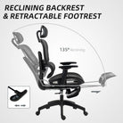HOMCOM Multi-Adjustable Mesh Office Chair - Black - anydaydirect
