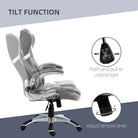 Vinsetto Linen-Look Office Chair, with Adjustable Height and Tension - Grey - anydaydirect