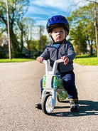 Chillafish Bunzi gradual balance bike and tricycle, 2-in-1 ride on toy for 1-3 year old, combines toddler tricycle and adjustable lightweight balance bike in one, silent non-marking wheels, Fad Graffiti - anydaydirect