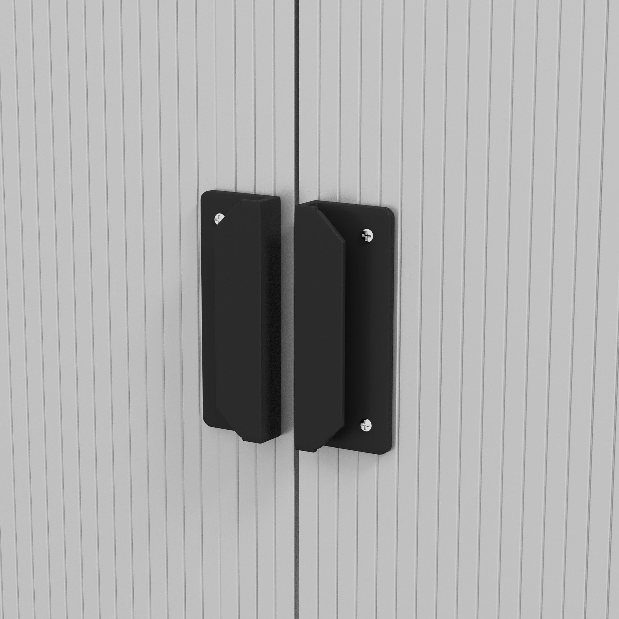 Outsunny 9 x 6FT Garden Storage Shed, Metal Outdoor Storage Shed House with Floor Foundation, Ventilation & Doors, Grey - anydaydirect