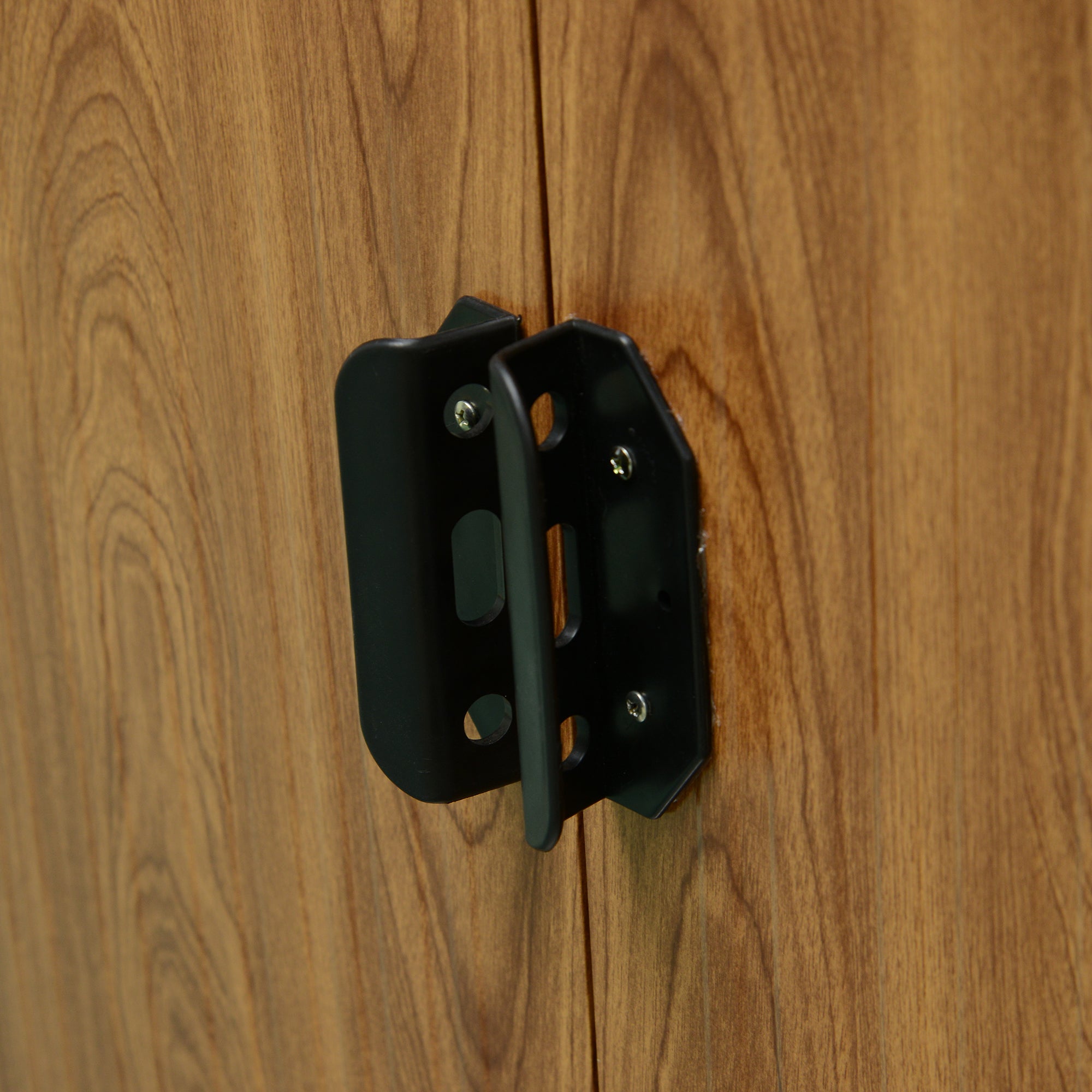 Outsunny 8 x 6.5 ft Metal Garden Storage Shed Apex Store for Gardening Tool with Foundation Ventilation and Lockable Door, Brown - anydaydirect