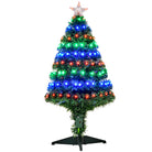 HOMCOM 3ft 90cm Fiber Optic Xmas Tree Artificial Christmas Tree - anydaydirect