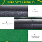 SPORTNOW Foldable Poker Mat, 10-Player Table Top with Cup Holder, Carry Bag - Green - anydaydirect
