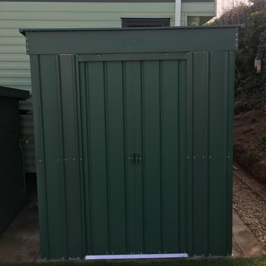 5x3ft Green Metal Garden Shed - Durable & Stylish Storage Solution - anydaydirect