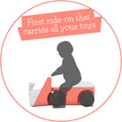 Chillafish Blockie 4-Wheel First Ride-on That Cleans up and Carries All Your Toys, 10 Play Blocks Included to Scoop in Digger-Style Action, Age 1-3 Years, Flamingo - anydaydirect
