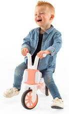 Chillafish Bunzi gradual balance bike and tricycle, 2-in-1 ride on toy for 1-3 year old, combines toddler tricycle and adjustable lightweight balance bike in one, silent non-marking wheels, Flamingo - anydaydirect