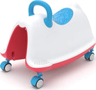 Chillafish Trackie 4-in-1 Rocker, Walker, Ride-on & Play Train, for Kids 1-5 Years, with Adjustable seat Height, Silent Non-Marking 360° Swivel Wheels, Blue Red - anydaydirect