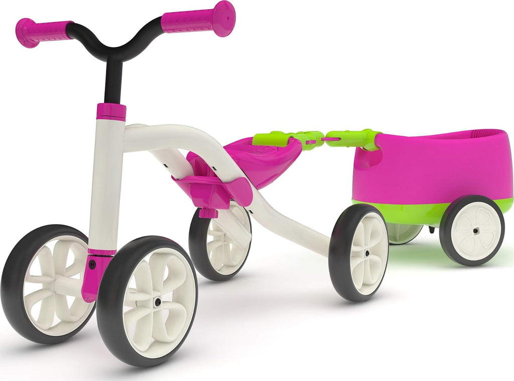 Chillafish Quadie Trailie 4-Wheeler Grow-with-Me Ride-On Quad and Trailer Combo, Pink - anydaydirect