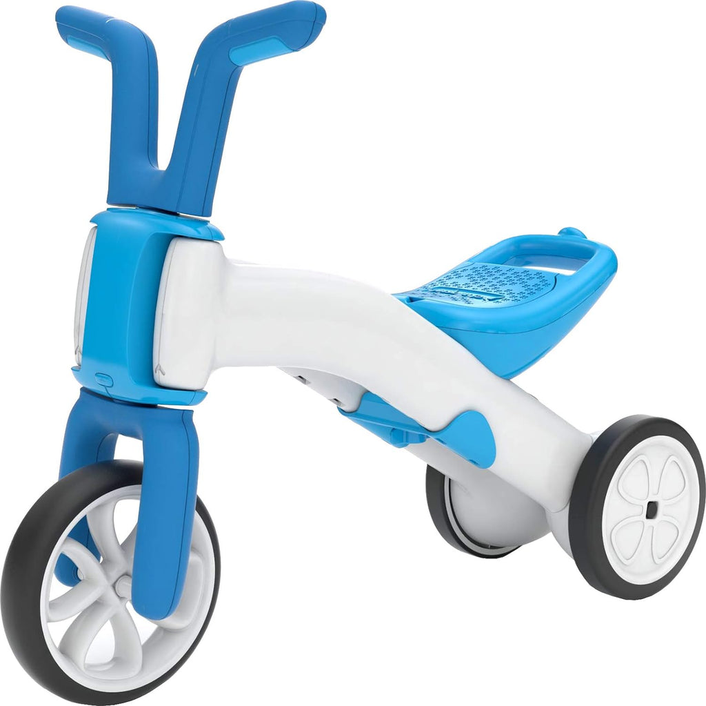 Chillafish Bunzi gradual balance bike and tricycle, 2-in-1 ride on toy for 1-3 year old, combines toddler tricycle and adjustable lightweight balance bike in one, silent non-marking wheels, Blue - anydaydirect