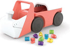 Chillafish Blockie 4-Wheel First Ride-on That Cleans up and Carries All Your Toys, 10 Play Blocks Included to Scoop in Digger-Style Action, Age 1-3 Years, Flamingo - anydaydirect