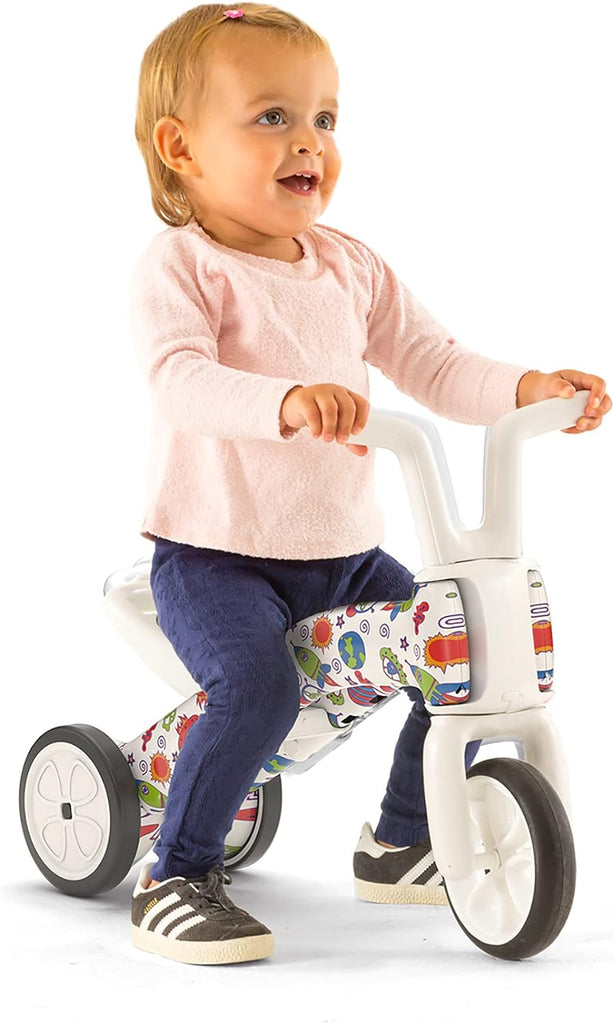 Chillafish Bunzi gradual balance bike and tricycle, 2-in-1 ride on toy for 1-3 year old, combines toddler tricycle and adjustable lightweight balance bike in one, silent non-marking wheels,  Fad Monster - anydaydirect
