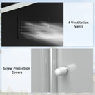 Outsunny 8 x 6ft Garden Storage Shed Double Door Ventilation Windows Sloped Roof Outdoor Equipment Tool, Grey - anydaydirect