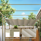 Outsunny 3 x 3(m) Garden Pergola with Retractable Roof and Magnetic Fixture, Outdoor Gazebo Pergola Kit Sun Shade Canopy, UPF30+, Khaki - anydaydirect