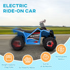 HOMCOM Quad Bike for Toddlers, 6V Battery with Durable Wheels, Forward and Reverse Functions, for 18-36 Months, Blue - anydaydirect