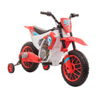 HOMCOM Kids' Electric Motorbike: 12V Ride-On with Training Wheels, Youthful Thrill for Ages 3-6, Red - anydaydirect