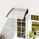 Outsunny Front Door Canopy, Outdoor Awning, Rain Shelter for Window, Porch and Front/Back Door, 103 x 96.5 cm, Clear - anydaydirect