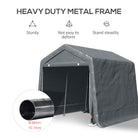 Outsunny 9 X 7.5ft Temporary Outdoor Equipment Shed - Dark Grey - anydaydirect