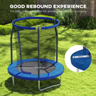 SPORTNOW 6ft Trampoline with Safety Enclosure Net, Steel Frame Outdoor Trampoline, with Edge, Safety Cover - anydaydirect