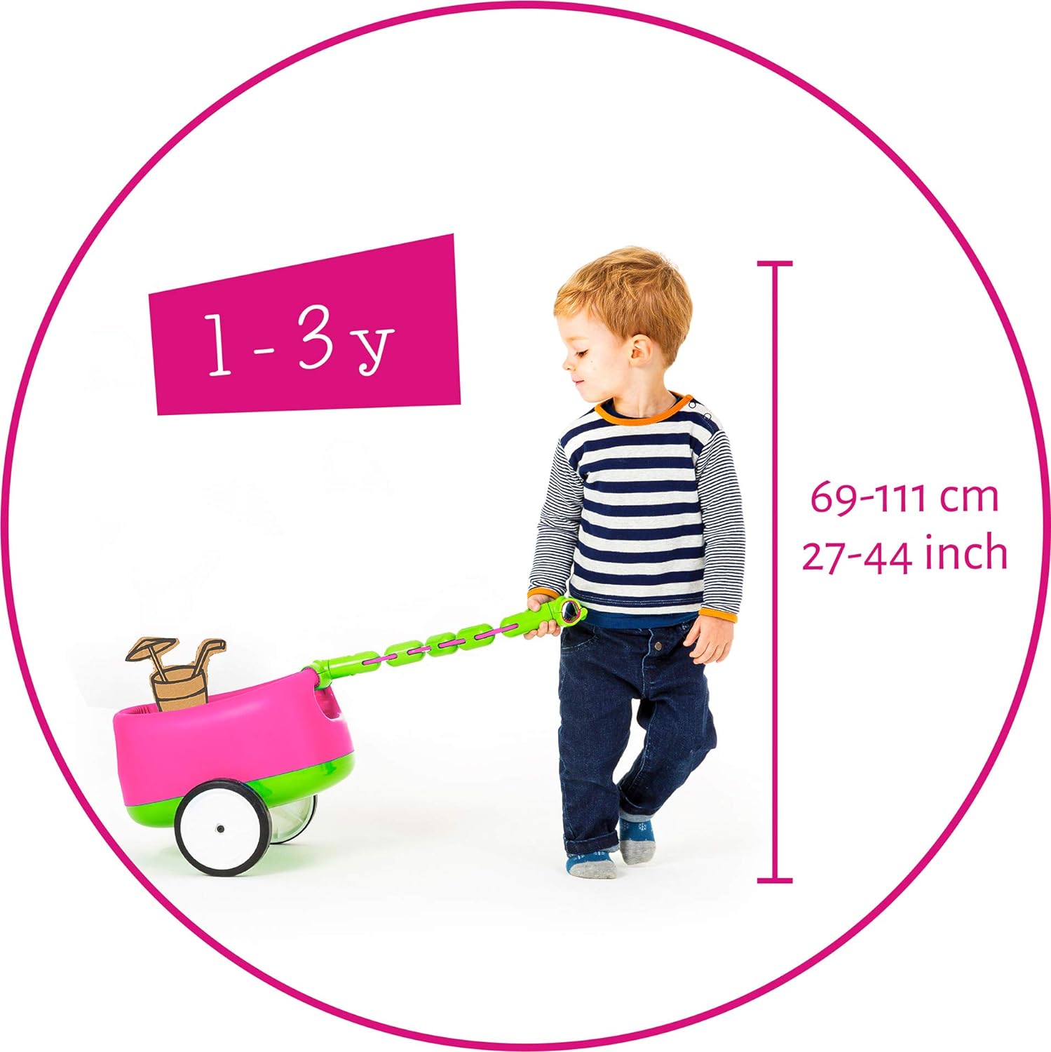 Chillafish Quadie Trailie 4-Wheeler Grow-with-Me Ride-On Quad and Trailer Combo, Pink - anydaydirect