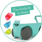 Chillafish Blockie 4-Wheel First Ride-on That Cleans up and Carries All Your Toys, 10 Play Blocks Included to Scoop in Digger-Style Action, Age 1-3 Years, Mint - anydaydirect