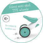 Chillafish Bunzi gradual balance bike and tricycle, 2-in-1 ride on toy for 1-3 year old, combines toddler tricycle and adjustable lightweight balance bike in one, silent non-marking wheels, Mint - anydaydirect