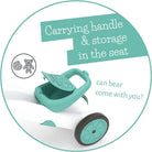Chillafish Bunzi gradual balance bike and tricycle, 2-in-1 ride on toy for 1-3 year old, combines toddler tricycle and adjustable lightweight balance bike in one, silent non-marking wheels, Mint - anydaydirect