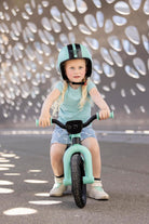 Chillafish Bmxie 2 lightweight balance bike with integrated footrest and footbrake, for kids 2 to 5 years, 12" inch airless rubberskin tires, adjustable seat without tools, Mint - anydaydirect
