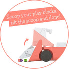 Chillafish Blockie 4-Wheel First Ride-on That Cleans up and Carries All Your Toys, 10 Play Blocks Included to Scoop in Digger-Style Action, Age 1-3 Years, Flamingo - anydaydirect