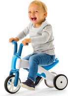 Chillafish Bunzi gradual balance bike and tricycle, 2-in-1 ride on toy for 1-3 year old, combines toddler tricycle and adjustable lightweight balance bike in one, silent non-marking wheels, Blue - anydaydirect