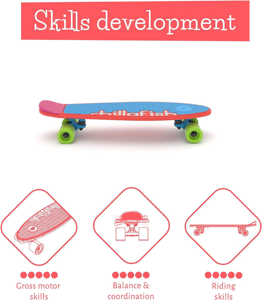 Chillafish Skatie Red Mix Skateboard - anydaydirect