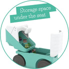 Chillafish Blockie 4-Wheel First Ride-on That Cleans up and Carries All Your Toys, 10 Play Blocks Included to Scoop in Digger-Style Action, Age 1-3 Years, Mint - anydaydirect