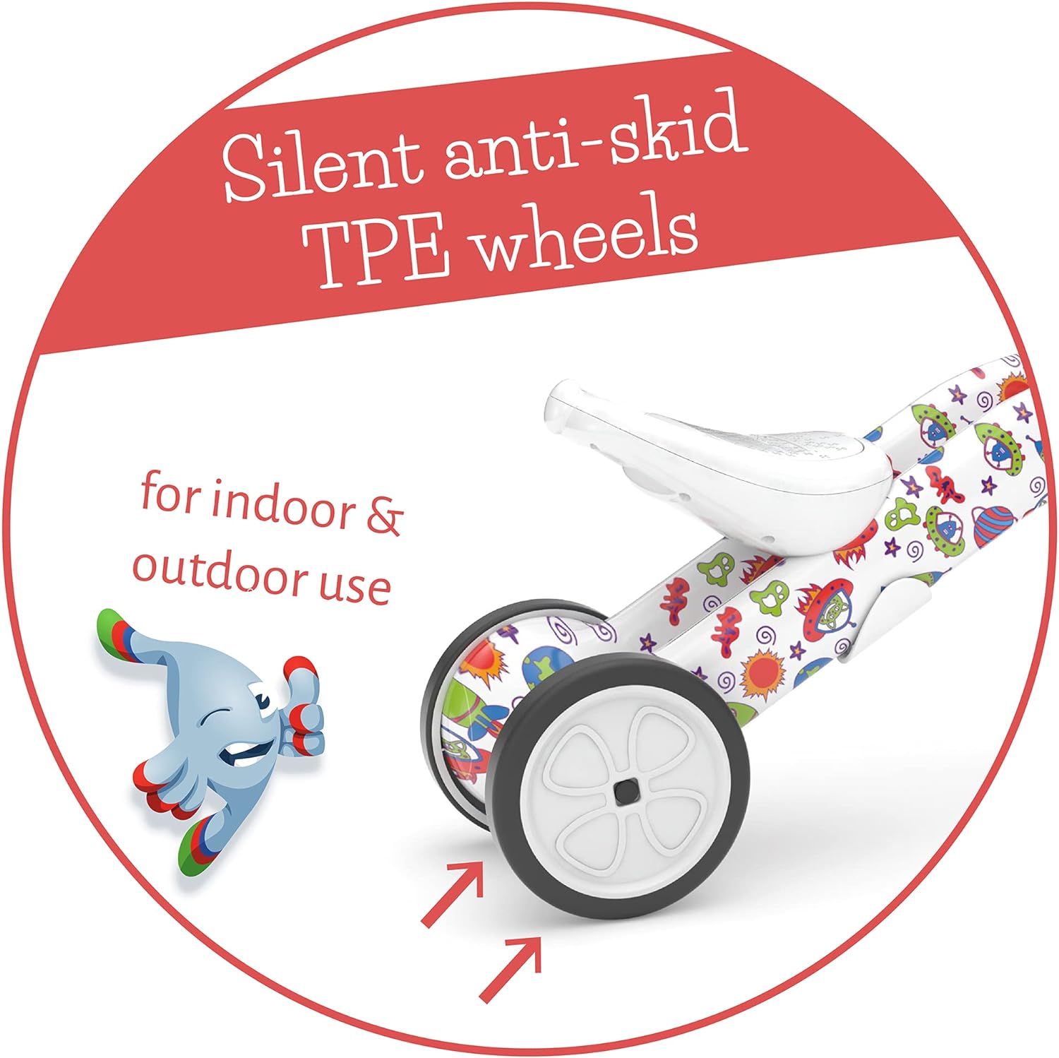 Chillafish Bunzi gradual balance bike and tricycle, 2-in-1 ride on toy for 1-3 year old, combines toddler tricycle and adjustable lightweight balance bike in one, silent non-marking wheels,  Fad Monster - anydaydirect