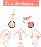 Chillafish Bunzi gradual balance bike and tricycle, 2-in-1 ride on toy for 1-3 year old, combines toddler tricycle and adjustable lightweight balance bike in one, silent non-marking wheels, Flamingo - anydaydirect
