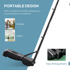 HOMCOM 1.55-2.1m Basketball Hoop and Stand w/ Fillable Base, Wheels - anydaydirect