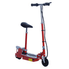 HOMCOM 120W Teens Foldable Kids Powered Scooters 24V Rechargeable Battery Adjustable Ride on Outdoor Toy (Red) - anydaydirect