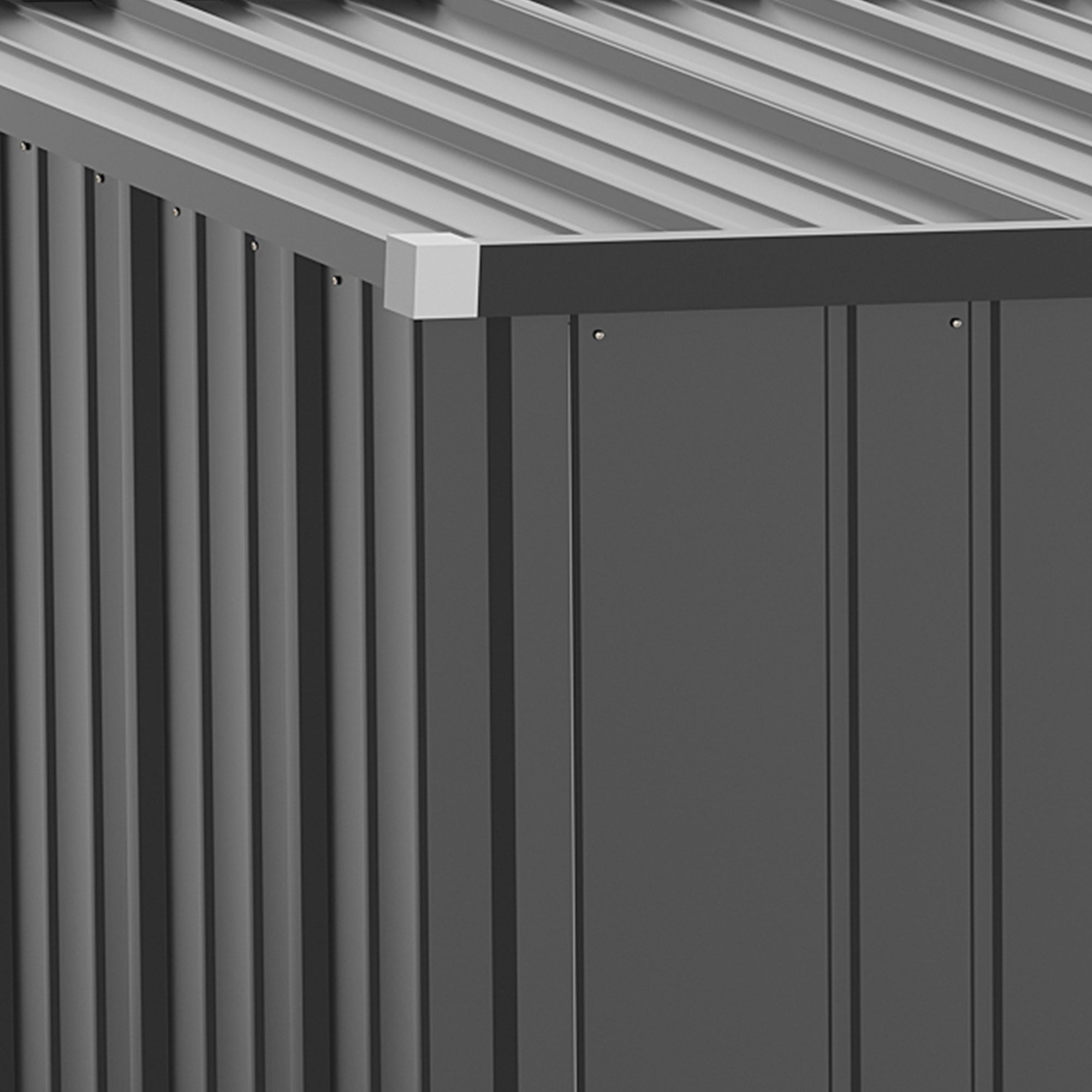 Outsunny 5.3ft x 3.1ft Outdoor Storage Shed, Garden Metal Storage Shed w/ Single Door for Backyard, Patio, Lawn, Charcoal Grey - anydaydirect