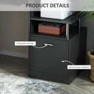 HOMCOM Computer Desk PC Workstation with Drawer Shelves CPU Storage Rack Home Office Furniture 152 x 60 x 88cm (BLACK) - anydaydirect