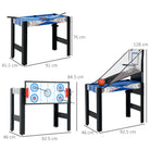 SPORTNOW 5-in-1 Multi Games Table, with Pool, Table Tennis, Basketball, Hockey, Archery, Blue - anydaydirect