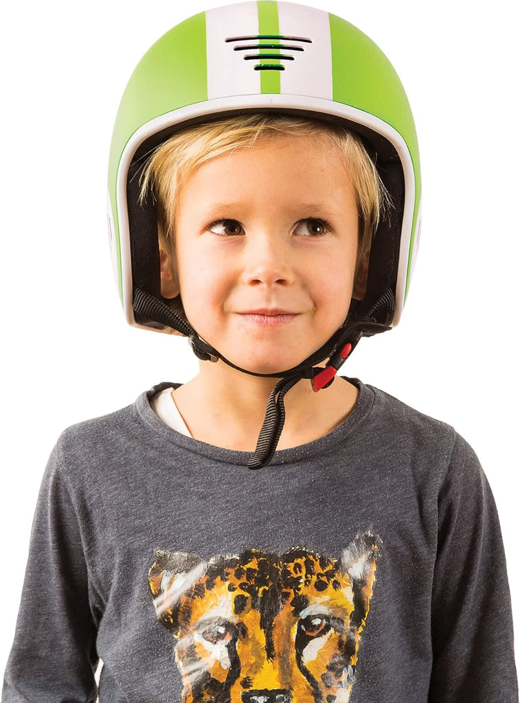 Chillafish Bobbi ABS hard-shell multi-sport certified helmet, adjustable and integrated chinstrap and size adjuster, optimized airflow and breathability, Size Xs Lime - anydaydirect