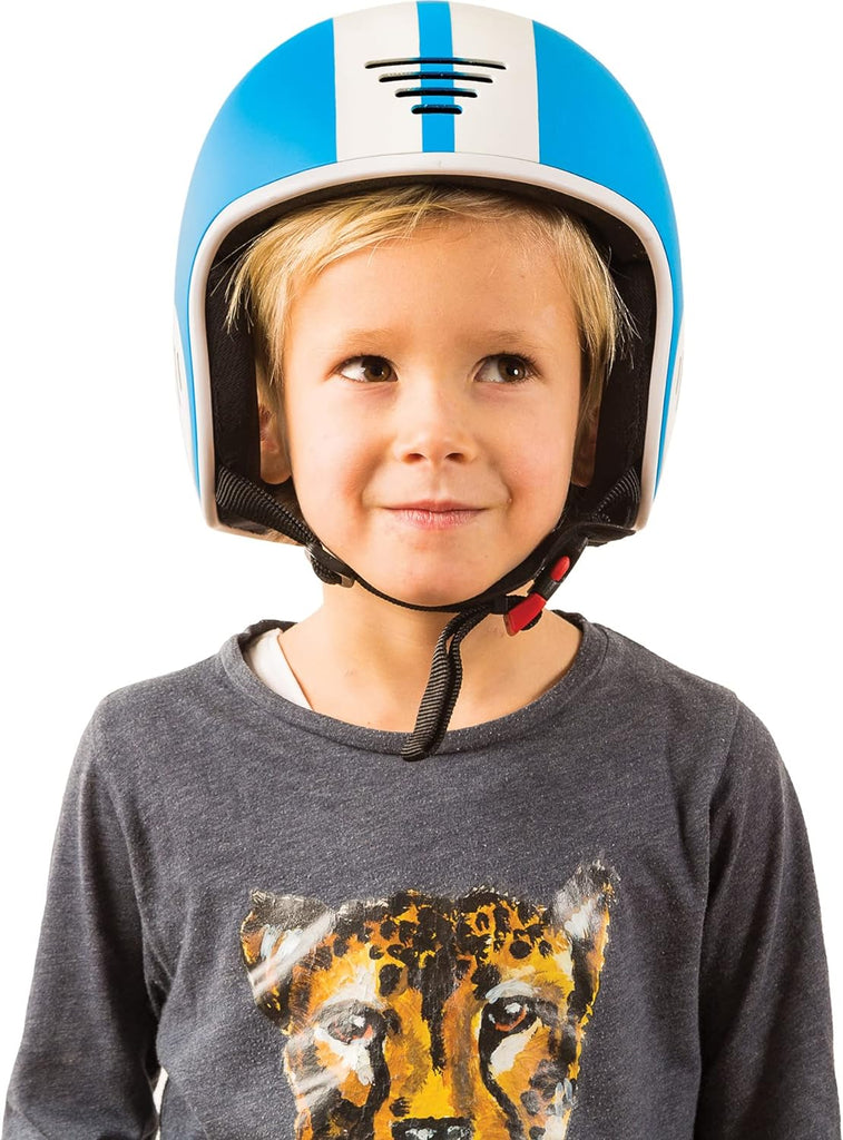 Chillafish Bobbi ABS hard-shell multi-sport certified helmet, adjustable and integrated chinstrap and size adjuster, optimized airflow and breathability, Size Small Blue - anydaydirect