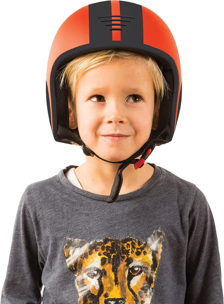 Chillafish Bobbi ABS hard-shell multi-sport certified helmet, adjustable and integrated chinstrap and size adjuster, optimized airflow and breathability, Size Xs Orange - anydaydirect