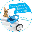Chillafish Bunzi gradual balance bike and tricycle, 2-in-1 ride on toy for 1-3 year old, combines toddler tricycle and adjustable lightweight balance bike in one, silent non-marking wheels, Blue - anydaydirect