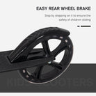 HOMCOM Foldable Kids Scooter, Adjustable Height, Rear Brake, Ride On Toy for Ages 3-8, Black - anydaydirect