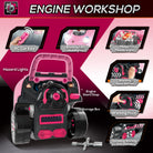 HOMCOM Kids Truck Engine Toy Set, with Horn, Light, Car Key, for Ages 3-5 Years - Pink - anydaydirect