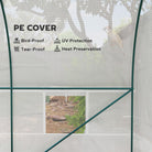 Outsunny Reinforced Walk in Polytunnel Greenhouse with Roll Up Zipped Door Windows, Galvanised Steel Frame, 2 x 2.5m - anydaydirect