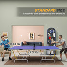 SPORTNOW 9FT Foldable Table Tennis Table, with Cover, Net, Paddles, Balls - Blue - anydaydirect